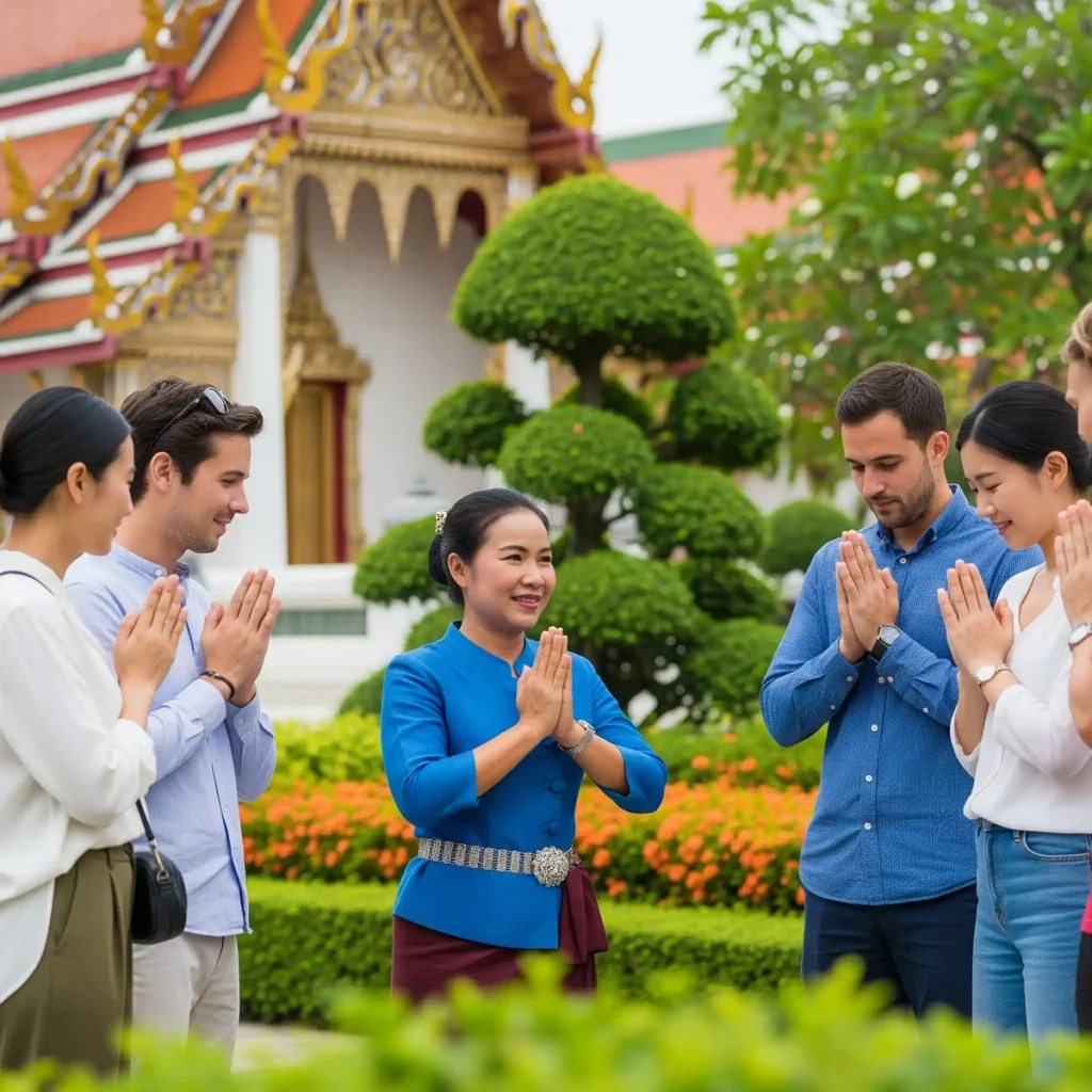 Relocation consultant introducing cultural etiquette to international residents in Thailand